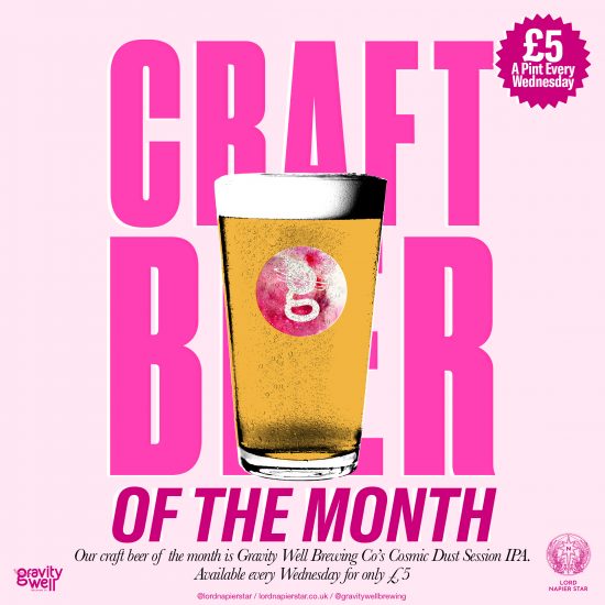 Craft Beer Wednesdays - £5 Per Pint Gravity Well Brewing Co. Cosmic Dust Session IPA
