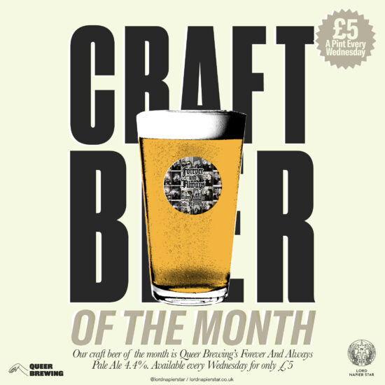 Craft Beer Wednesdays - £5 Per Pint The Queer Brewing Project Forever and Always Pale Ale