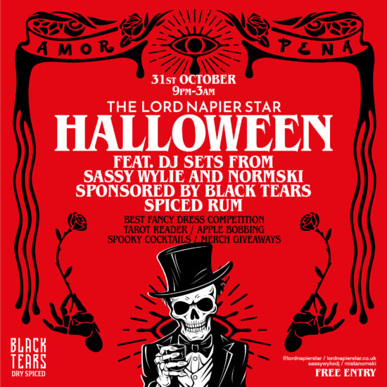 The Lord Napier Star Halloween Party With Black Tears Spiced Rum
