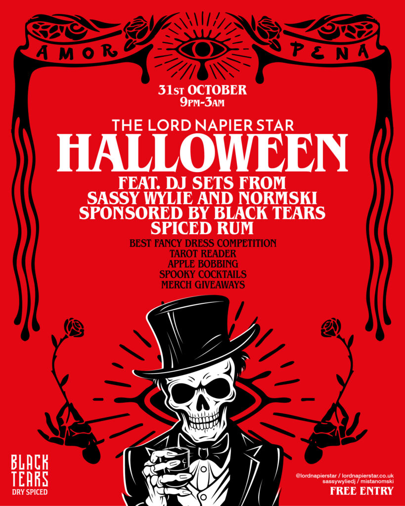 The Lord Napier Star Halloween Party With Black Tears Spiced Rum